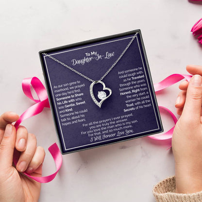 A Gift For Daughter In Law You Are Truly The Answer Forever Love Necklace