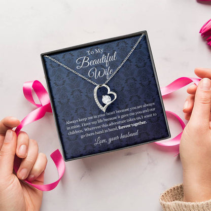 Beautiful Wife Heart Necklace Gift Forever Love Necklace