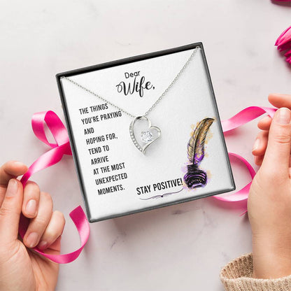 Dear Wife The Things You're Praying And Hoping For Forever Love Necklace