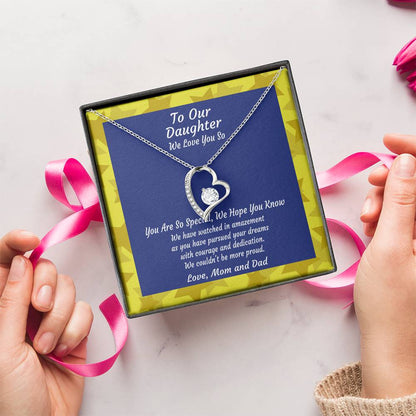 Daughter Graduation Necklace From Mom And Dad Graduation Gift For Daughter Graduation Present Jewelry Daughter Proud Of D Forever Love Necklace