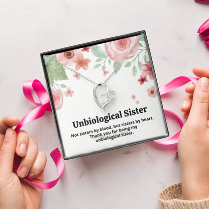 Unbiological Sister Necklace Forever Love Necklace