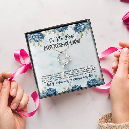 To The Best Mother-In-Law From Daughter-In-Law - Forever Necklace - Lucky To Have You In My Life Forever Love Necklace