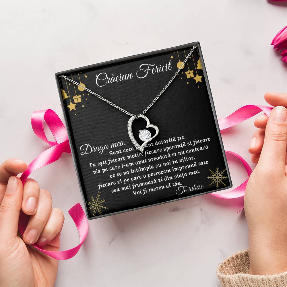 Cr?ciun Fericit Draga Meacadou Pentru Iubit? Sau So?ie 1 Forever Love Necklace