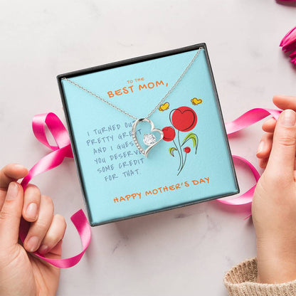 Gift For Mom Forever Love Necklace With Message Card Forever Love Necklace