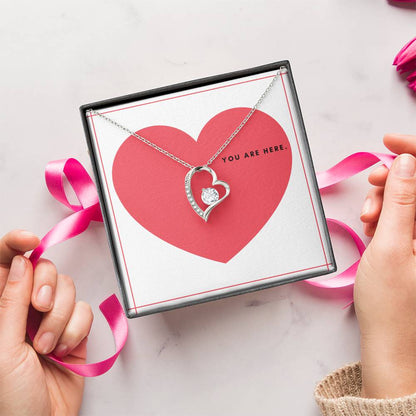 To My Wife You're In My Heart - Forever Love Necklace Forever Love Necklace