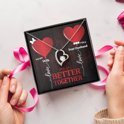 We're Better Together To Wife 1 Forever Love Necklace