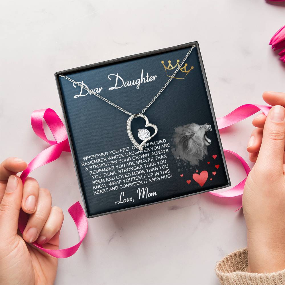 Dear Daughter Brave Lion Forever Love Necklace