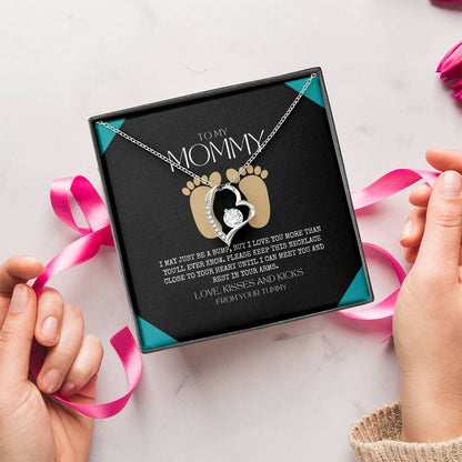 Baby Shower Gift New Mommy Necklace Pregnant Wife Gift To My Mommy I May Just Be A Bump But I Love You More Than You Ever Know To Mummy Forever Love Necklace