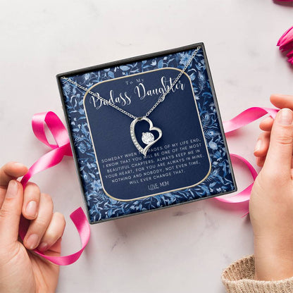 Badass Daughter Gift To My Daughter Necklace From Mom Grown Up Daughter Gift From Mom Gift For Daughter From Mom Forever Love Necklace