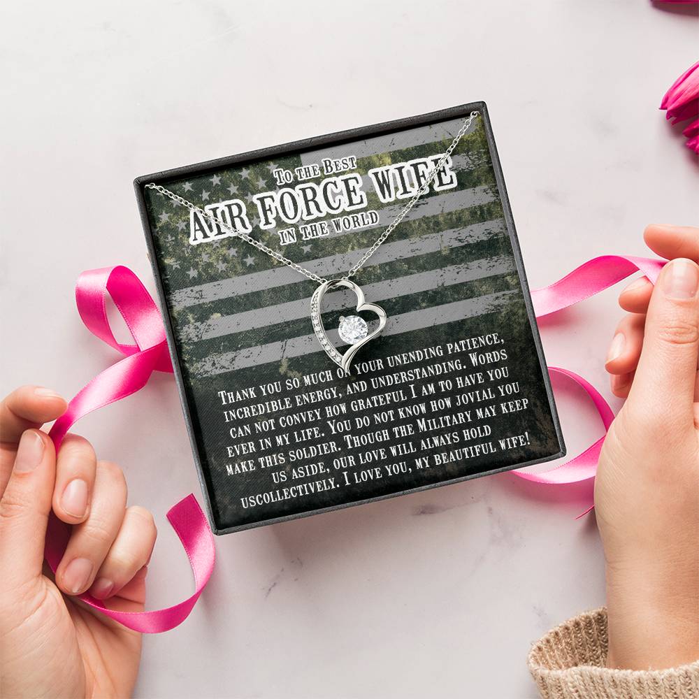 Best Air Force Wife Forever Love Necklace