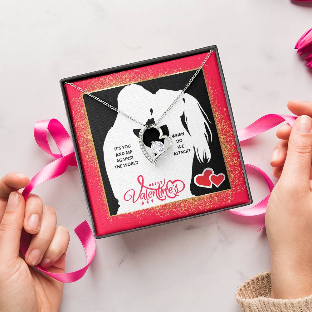 You And Me Against The World Forever Love Necklace Forever Love Necklace