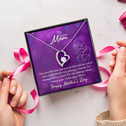 To The Best Mom Forever Love Necklace