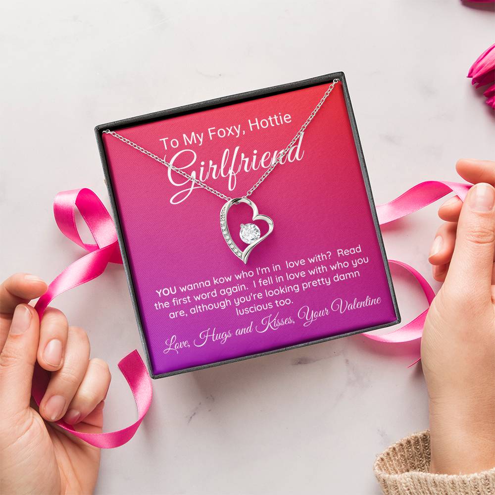 Valentine's Girlfriend Gift Heart Necklace Forever Love Necklace