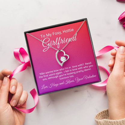 Valentine's Girlfriend Gift Heart Necklace Forever Love Necklace