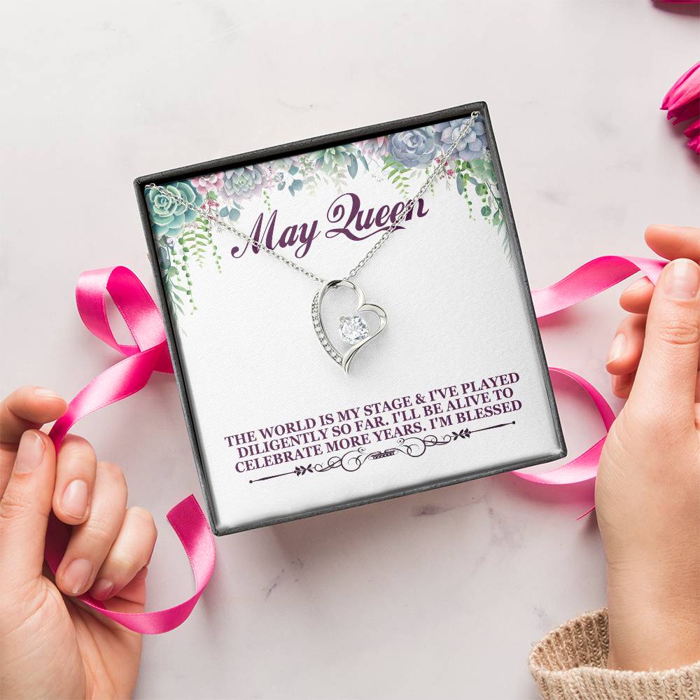 Born May Birthday Gift 1 Forever Love Necklace