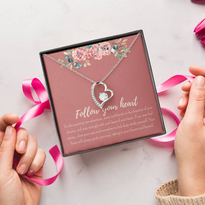 Follow Your Dream Trust Your Heart In Loving Memory Of Your Husband Memorial Gifts For Loss Of A Husband Forever Love Necklace