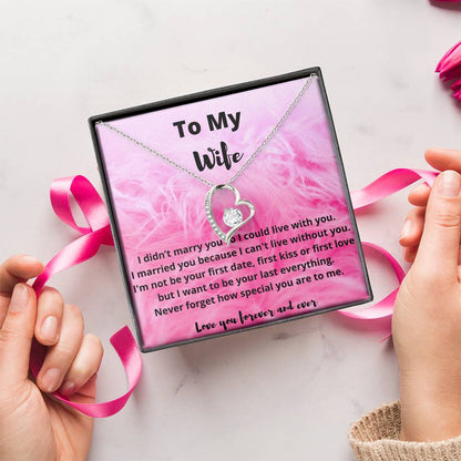 To My Wife Necklace Gift For Wife Love Necklace Romantic Gift Present For Wife Best Wife Wife Necklace Anniversary Gift For Wife Forever Love Necklace