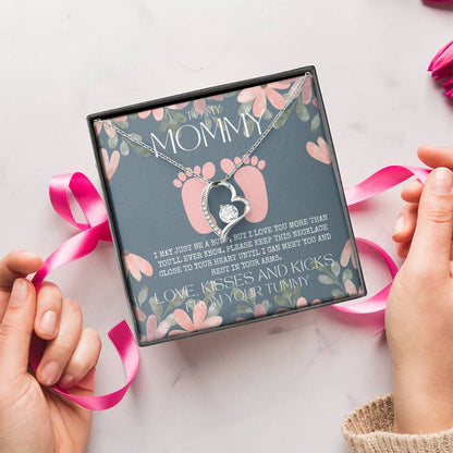 Baby Shower Gift New Mommy Necklace Pregnant Wife Gift To My Mommy I May Just Be A Bump But I Love You More Than You Ever Know Forever Love Necklace