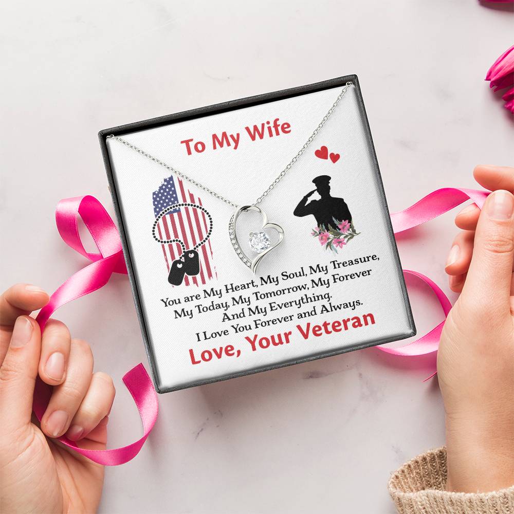 Veteran's Wife Forever Love Necklace