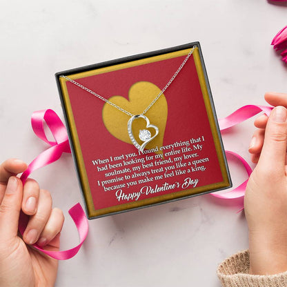 You Make Me Feel Like A King Forever Love Necklace