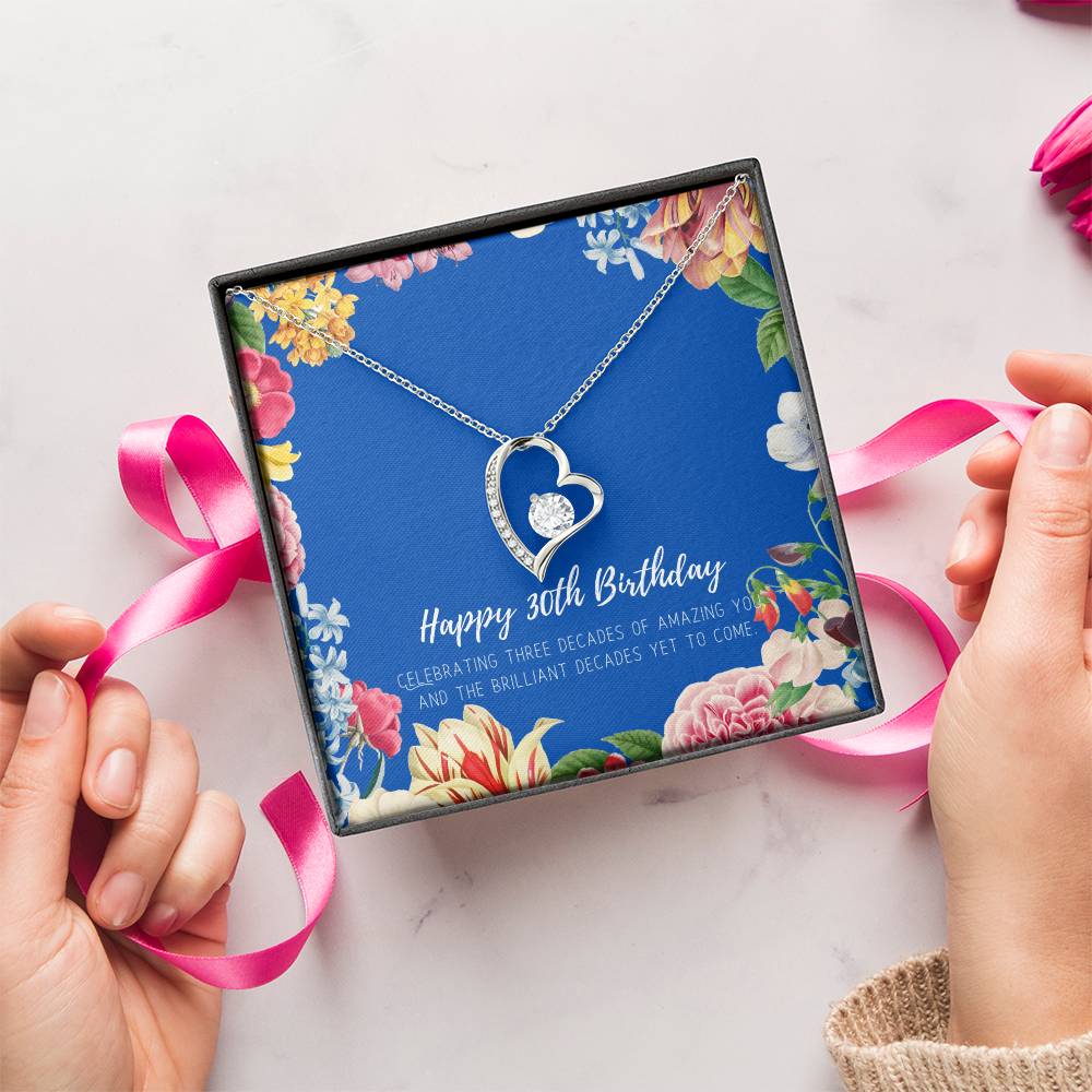 30th Birthday Gifts For Daughter Necklace For Daughter 3 Decade Jewelry 30 Years Old 30th Birthday Gift Necklace Forever Love Necklace