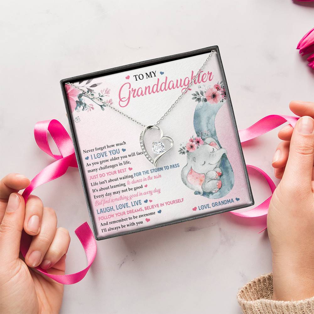 Believe In Yourself Great Gift For Granddaughter 1 Forever Love Necklace