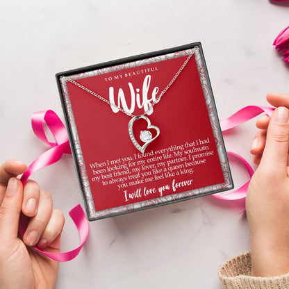 Forever Love Necklace And Message Card For Wife Forever Love Necklace