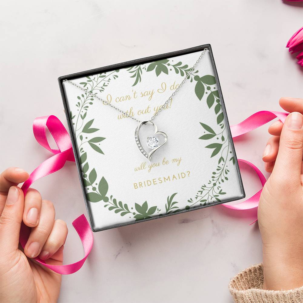 Bridesmaid Wedding Bridesmaid Gift From Bride To Bridesmaid Forever Love Necklace