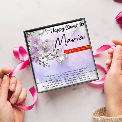 Customize Birthday Necklace Birthday Necklace For Girlfriend Birthday Necklace Pendant Customize Sweet 16 Necklace 16th Forever Love Necklace