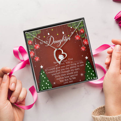 Father To Daughter Gift Gift For Daughter From Dad Daughter Father Necklace Daughter Gift From Dad To My Daughter Daughters Birthday Forever Love Necklace