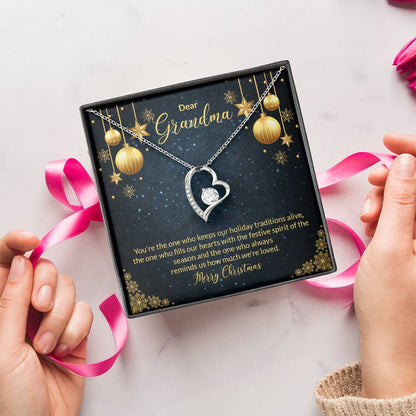 Gift For Grandma Grandma Necklace Love Necklace Nana Mama Christmas Gift For Her Forever Love Necklace