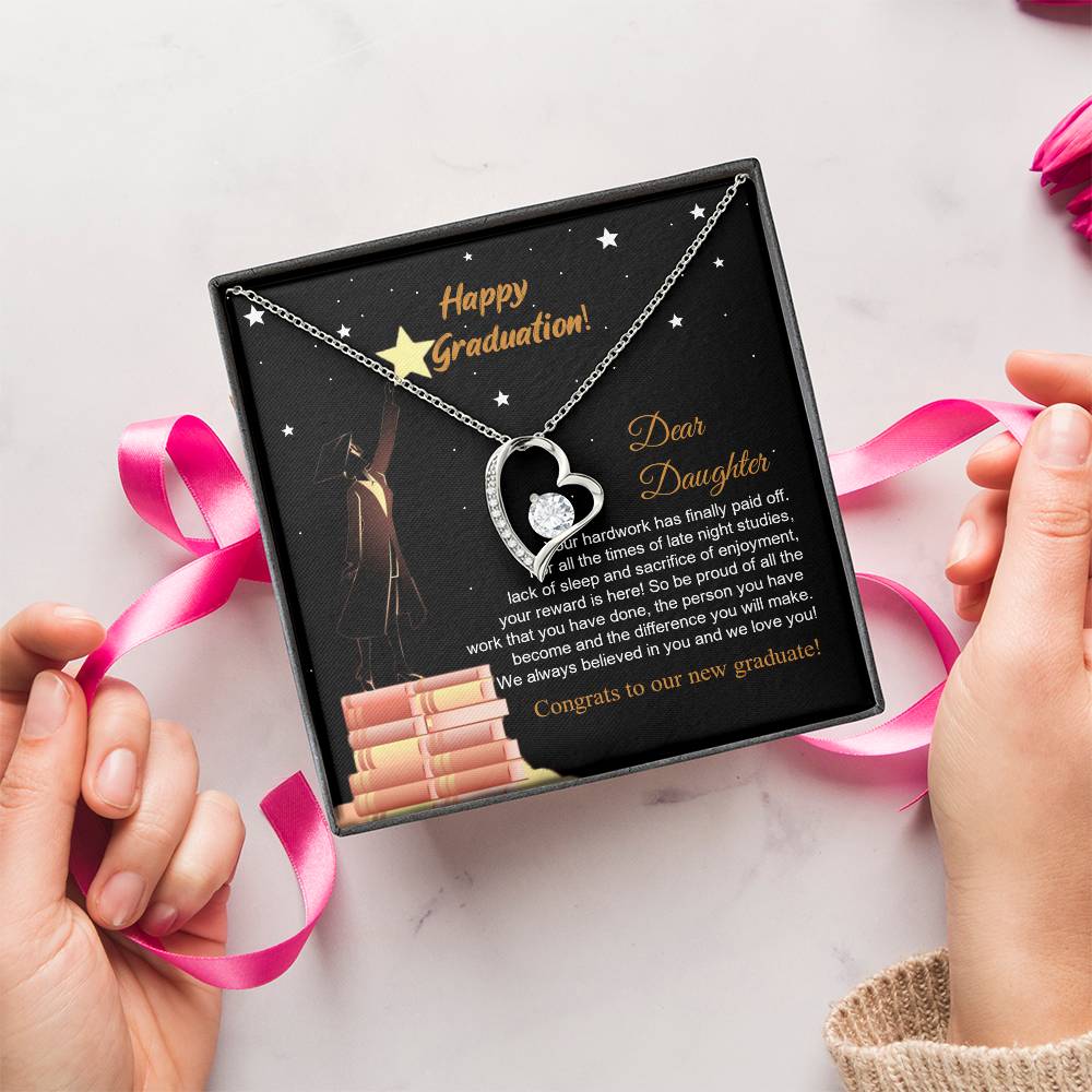 Class Of 2022 Graduation Necklace For Her Parents To Daughter Gift Congratulation Gift To Daughter Daughters Birthday Unique Grown Up Daughter Forever Love Necklace