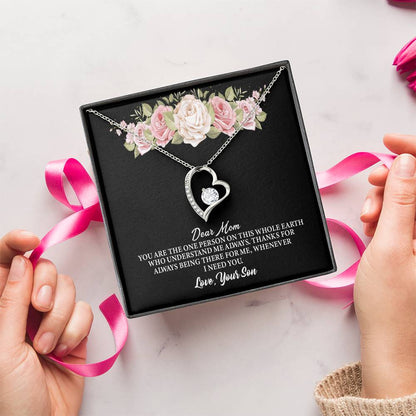 Dear Mom Mothers Day Gift Forever Love Necklace