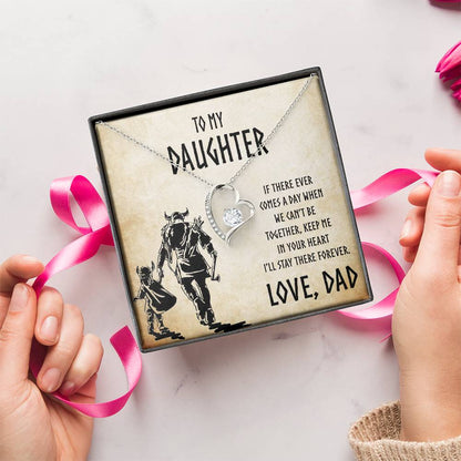 From Viking Dad To My Daughter I Want You To Believe Deep In Your Heart Love Dad Daughter Gift Viking Daughter Christmas Gift White Forever Love Necklace