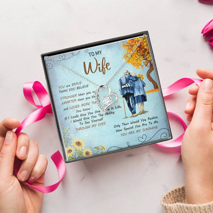 To My Wife Beauty Necklace Mother's Day Gift From Husband Anniversary Gift For Wife Birthday Gift For Wife Gift For Wife Necklace For Forever Love Necklace