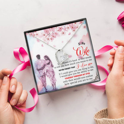 To Wife From Husband Gift Wedding Day Gift For Bride From Groom Anniversary Gift For Wife Necklace For Wife Gift To Wife From Husband Anniversary Forever Love Necklace