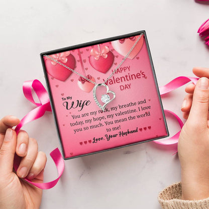 Valentine’s Day Gift For Wife Romantic Gifts For Wife Happy Valentine's Day Forever Love Necklace