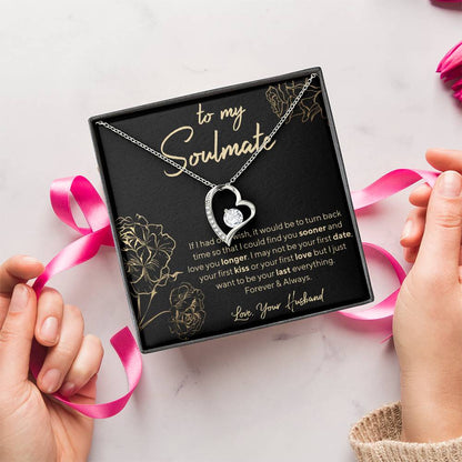 To Soulmate From Husband Heart Pendant Necklace 1 Forever Love Necklace