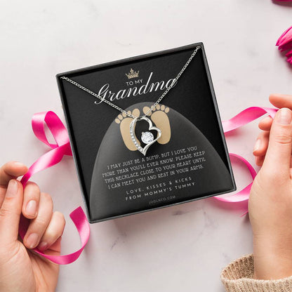 First Time Grandma Gifts Mothers Day Gift New Grandma Necklace I May Just Be A Bump But I Love You More Than You Ever Know Baby Shower Forever Love Necklace