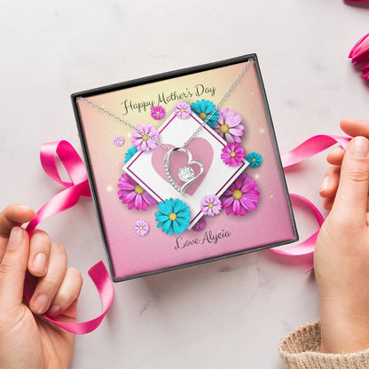 Forever Love White Gold Or Yellow Gold Heart Pendant And Necklace Forever Love Necklace