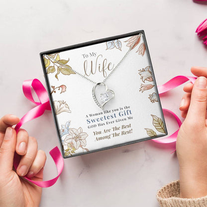 To My Wife Sweetest Gift 1 Forever Love Necklace