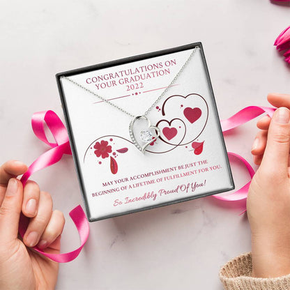 Class Of 2022 Gift Necklace For Daughter Graduation Necklace For Granddaughter Graduation Gifts For Her Forever Love Necklace