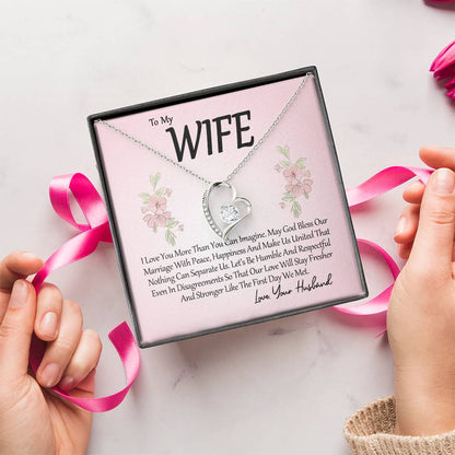 To My Wife I Love You More Forever Love Necklace