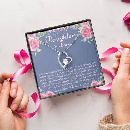 Daughter In Law Gift From Mother In Law Daughter In Law Birthday Gift Daughter In Love Best Daughter In Law Gift Jewelry Forever Love Necklace