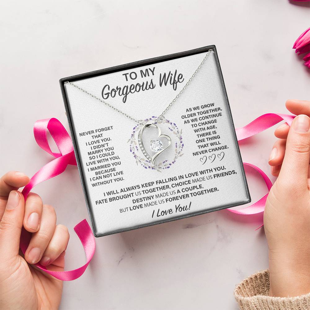 Wf006 Forever Love Necklace  Gift For Wife Forever Love Necklace