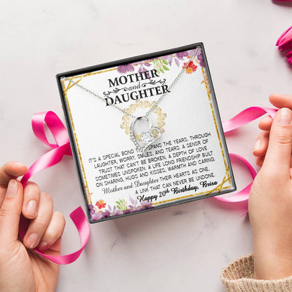 Daughter Birthday Gift From Mom Happy Birthday Sweetheart Infinity Necklace Gift From Mom To Daughter Forever Love Necklace