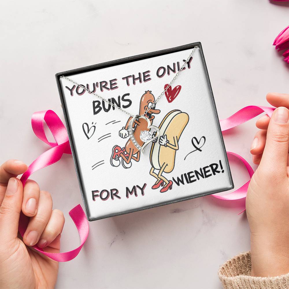 You're The Only Buns Customize Gift?? Heart Necklace Forever Love Necklace