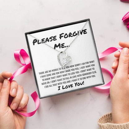 Forgive Me Apology Necklace Forever Love Necklace