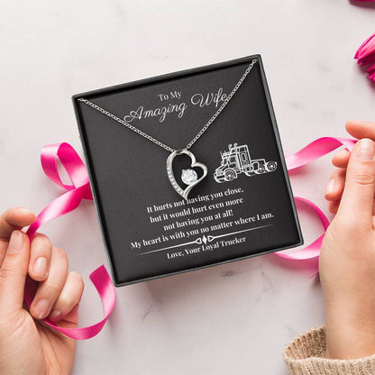 To My Wife My Heart Is With You Necklace 1 Forever Love Necklace