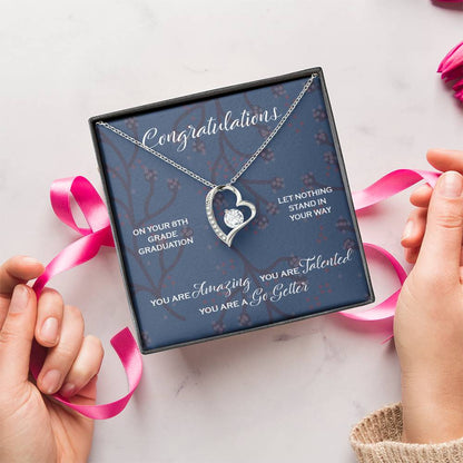 8Th Grade Graduation Gift For Her Graduation Gift For Daughter Niece Sister Granddaughter Middle School Graduation Forever Love Necklace